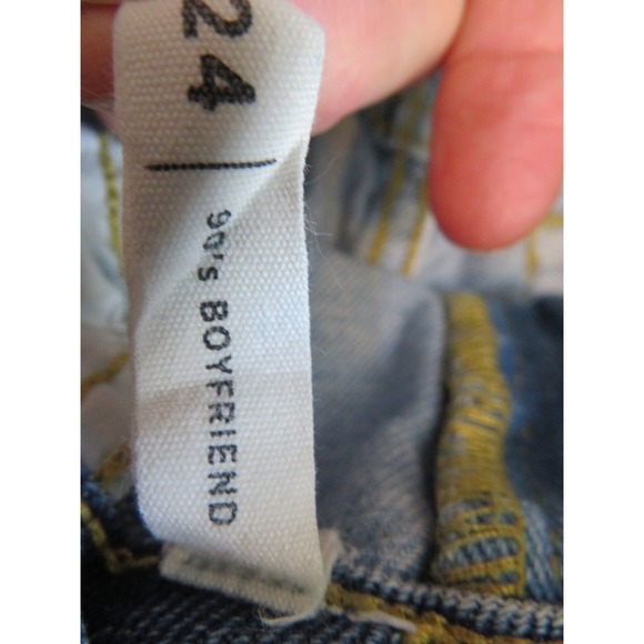 Pacsun 90's Boyfriend‎ Jeans Womens 24 Blue Color Block High Rise  24 x 32 - Picture 7 of 7